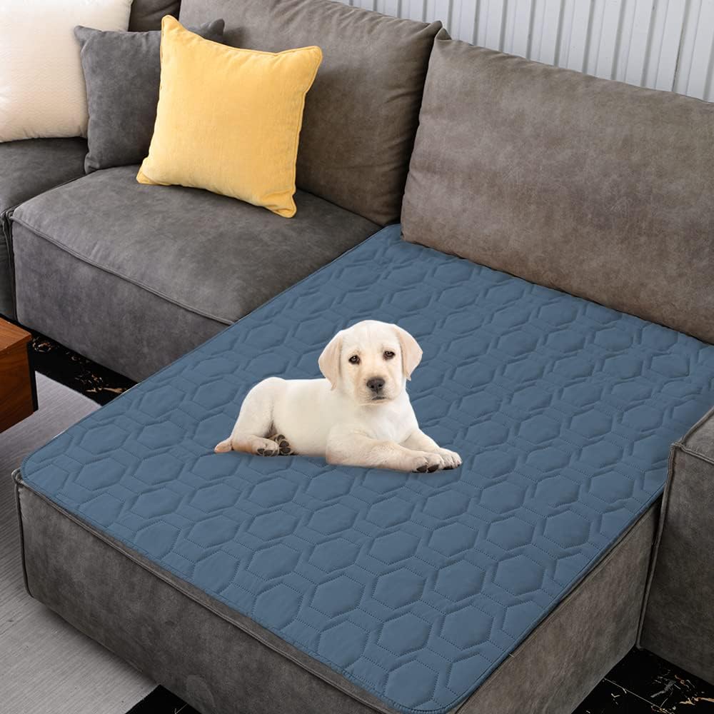 Tcksstex Waterproof and Anti-Slip Dog Bed Cover and Pet Blanket Sofa Pet Bed Mat ，car Incontinence Mattress Protectors Furniture Couch Cover for Most Cats Dogs, Pets（52x82-Ivory）