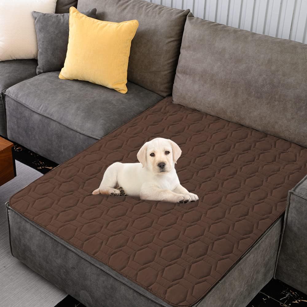 Tcksstex Waterproof and Anti-Slip Dog Bed Cover and Pet Blanket Sofa Pet Bed Mat ，car Incontinence Mattress Protectors Furniture Couch Cover for Most Cats Dogs, Pets（52x82-Ivory）