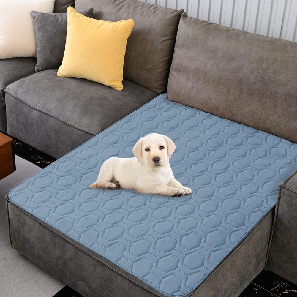 Tcksstex Waterproof and Anti-Slip Dog Bed Cover and Pet Blanket Sofa Pet Bed Mat ，car Incontinence Mattress Protectors Furniture Couch Cover for Most Cats Dogs, Pets（52x82-Ivory）