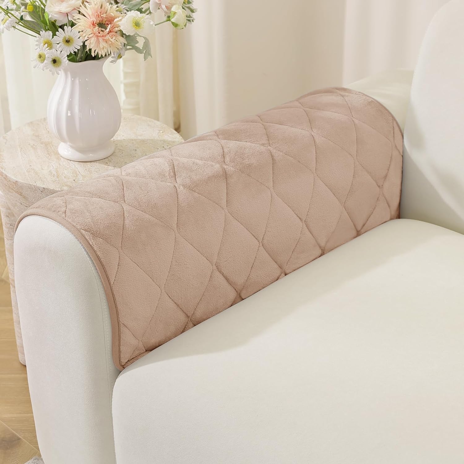 Fuzzy Pet Couch Covers for Dogs Washable, Non Slip Couch Covers for 2 Cushion Couch Pet Friendly, Thick Soft Loveseat Covers, Dog Couch Cover Protector Couches Mat (27.6" X 59", Beige)