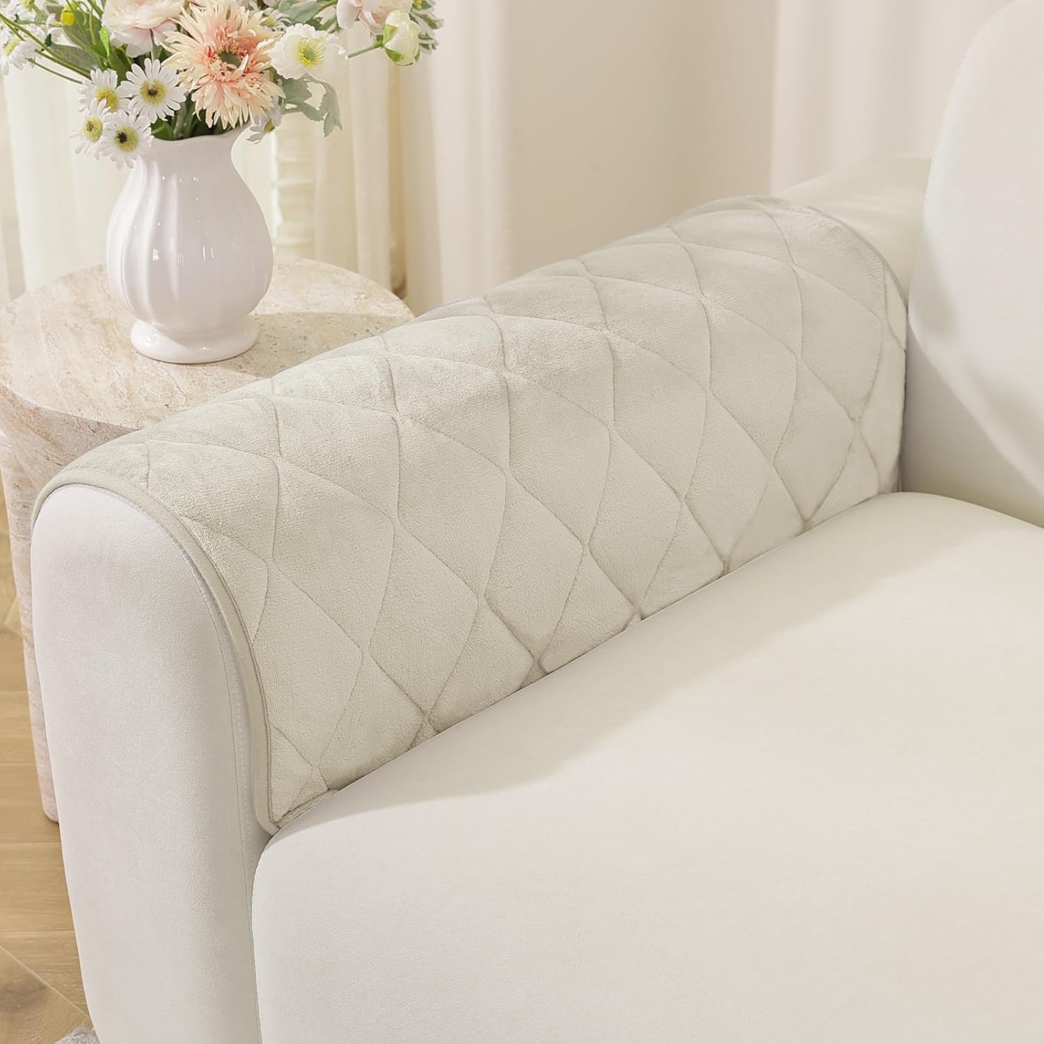 Fuzzy Pet Couch Covers for Dogs Washable, Non Slip Couch Covers for 2 Cushion Couch Pet Friendly, Thick Soft Loveseat Covers, Dog Couch Cover Protector Couches Mat (27.6" X 59", Beige)