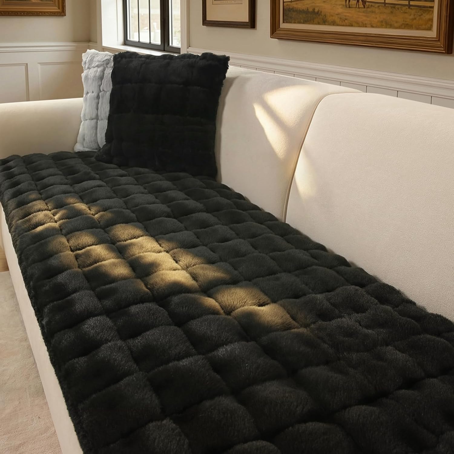 Plush Pet Sofa Cover