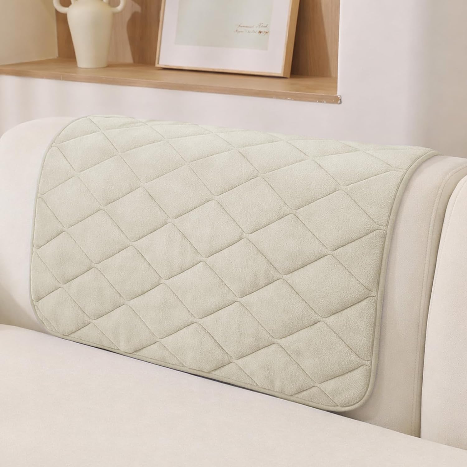 Fuzzy Pet Couch Covers for Dogs Washable, Non Slip Couch Covers for 2 Cushion Couch Pet Friendly, Thick Soft Loveseat Covers, Dog Couch Cover Protector Couches Mat (27.6" X 59", Beige)