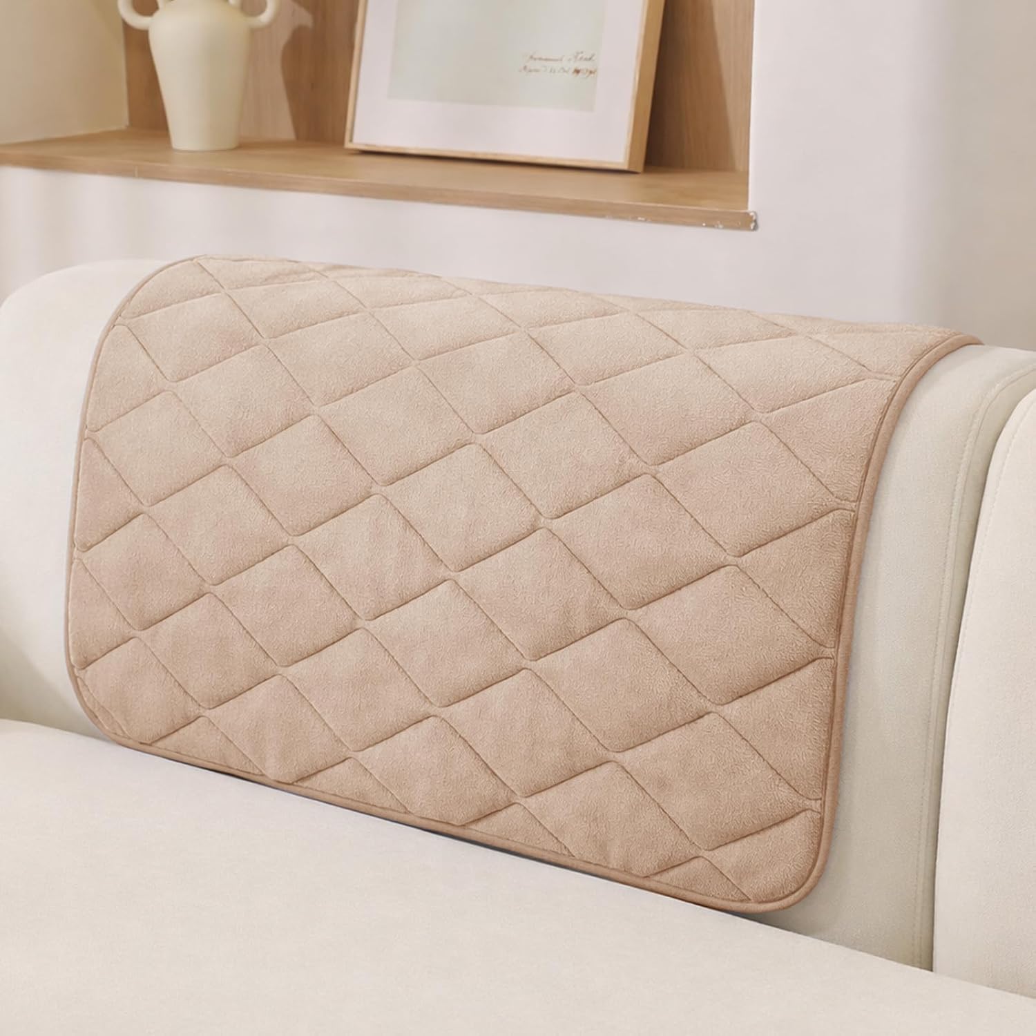 Fuzzy Pet Couch Covers for Dogs Washable, Non Slip Couch Covers for 2 Cushion Couch Pet Friendly, Thick Soft Loveseat Covers, Dog Couch Cover Protector Couches Mat (27.6" X 59", Beige)