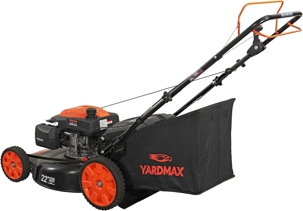 22 in. 201cc Select PACE 6 Speed CVT High Wheel RWD 3-in-1 Gas Walk Behind Self Propelled Lawn Mower, Black