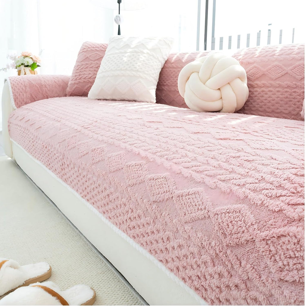 Geometric Jacquard Sofa Cover