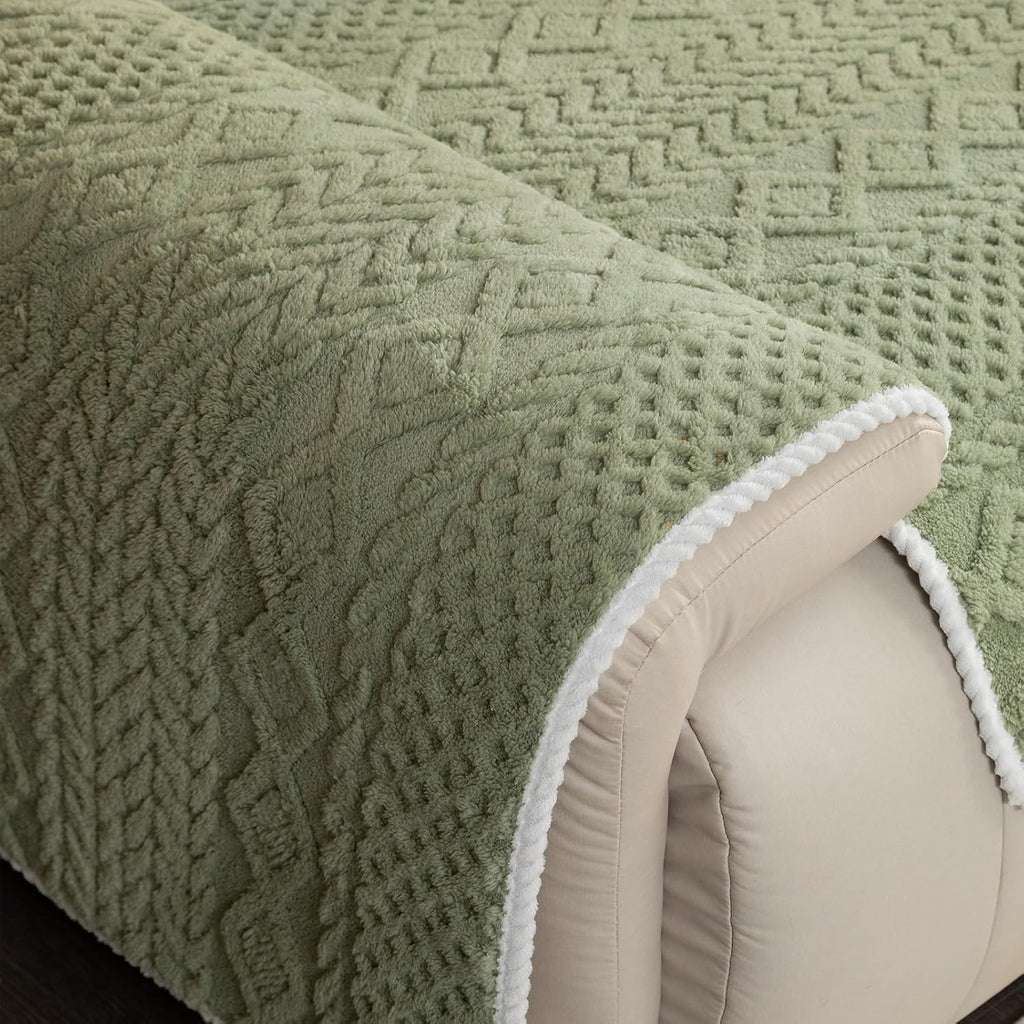 Geometric Jacquard Sofa Cover