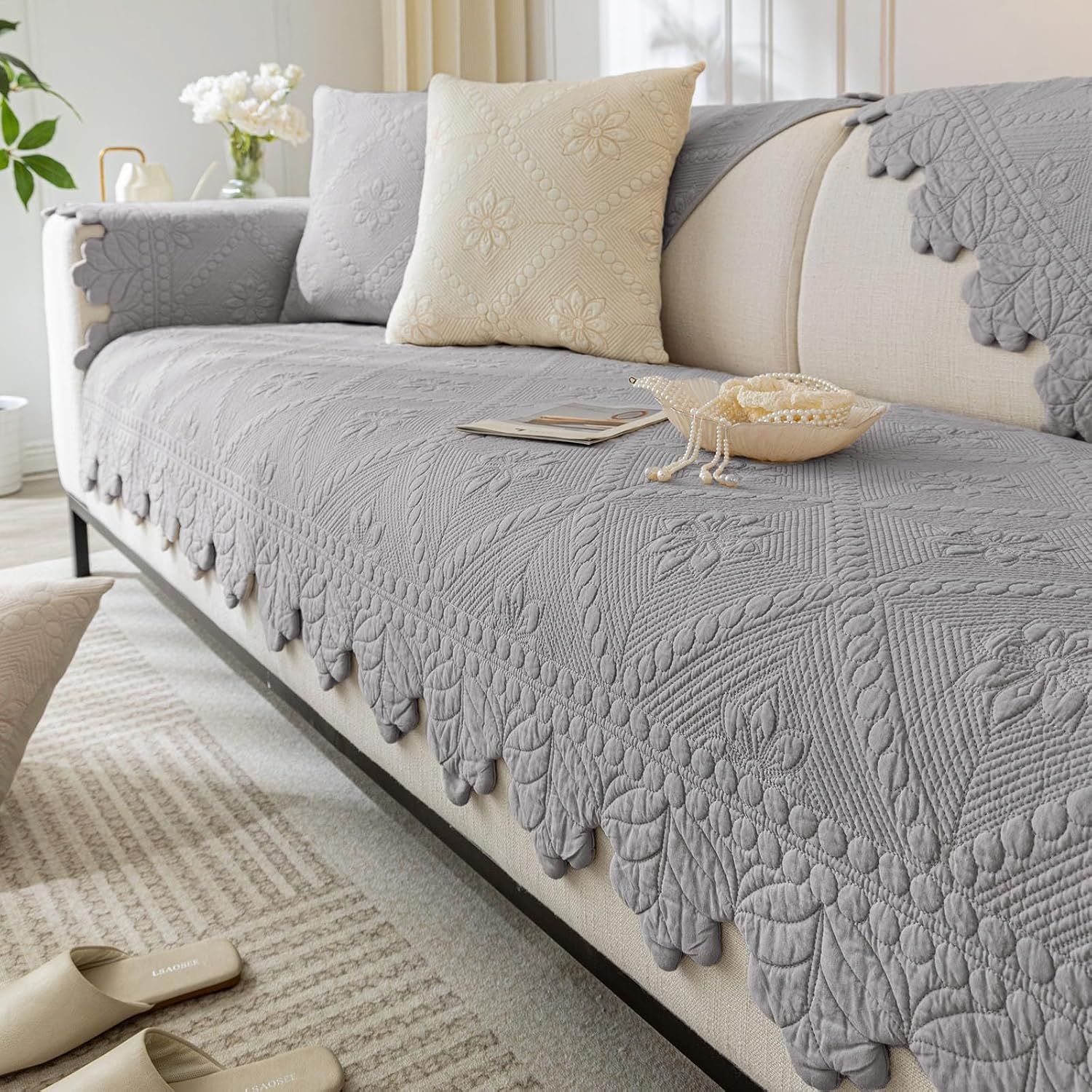 Quilted Cotton Sofa Cover