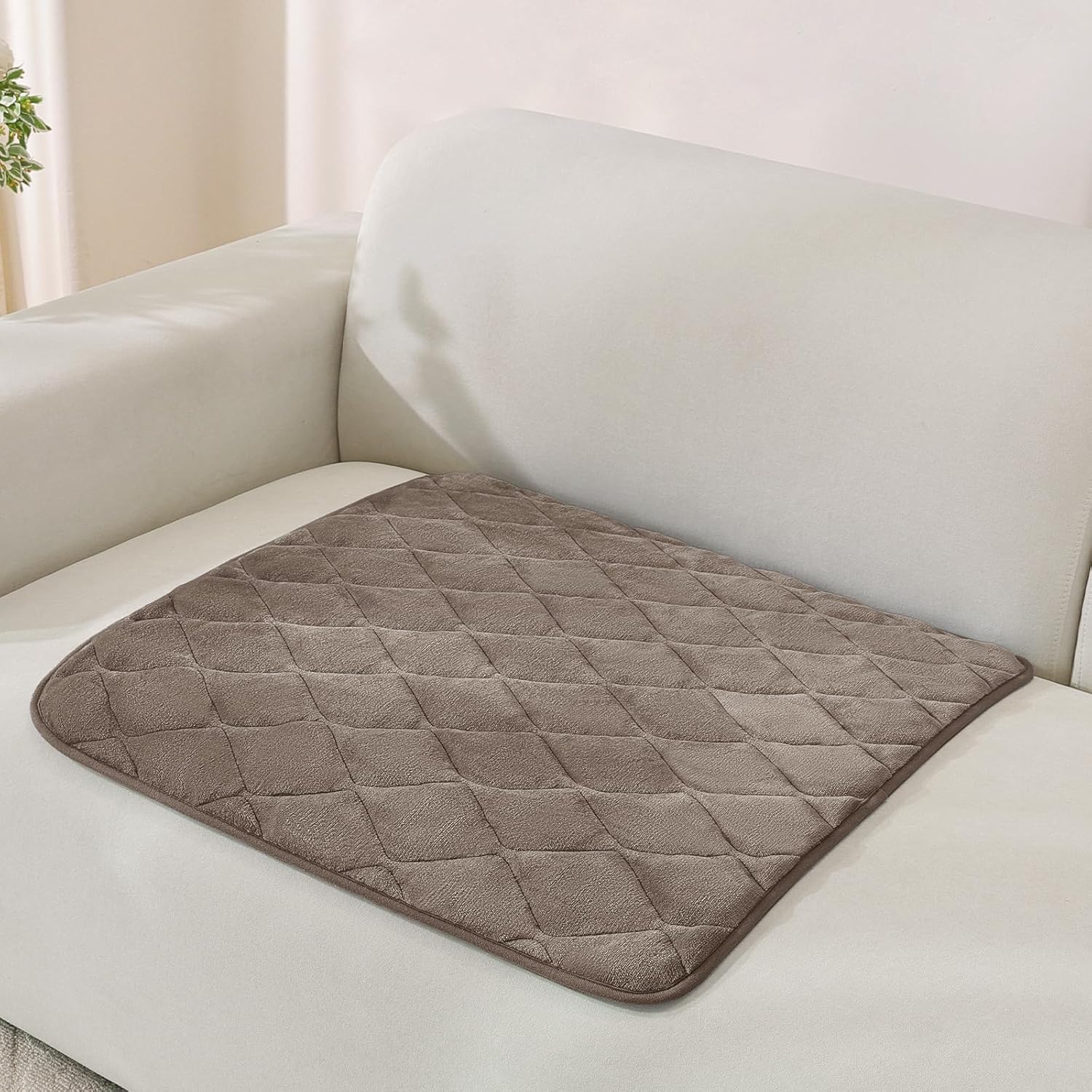 Fuzzy Pet Couch Covers for Dogs Washable, Non Slip Couch Covers for 2 Cushion Couch Pet Friendly, Thick Soft Loveseat Covers, Dog Couch Cover Protector Couches Mat (27.6" X 59", Beige)