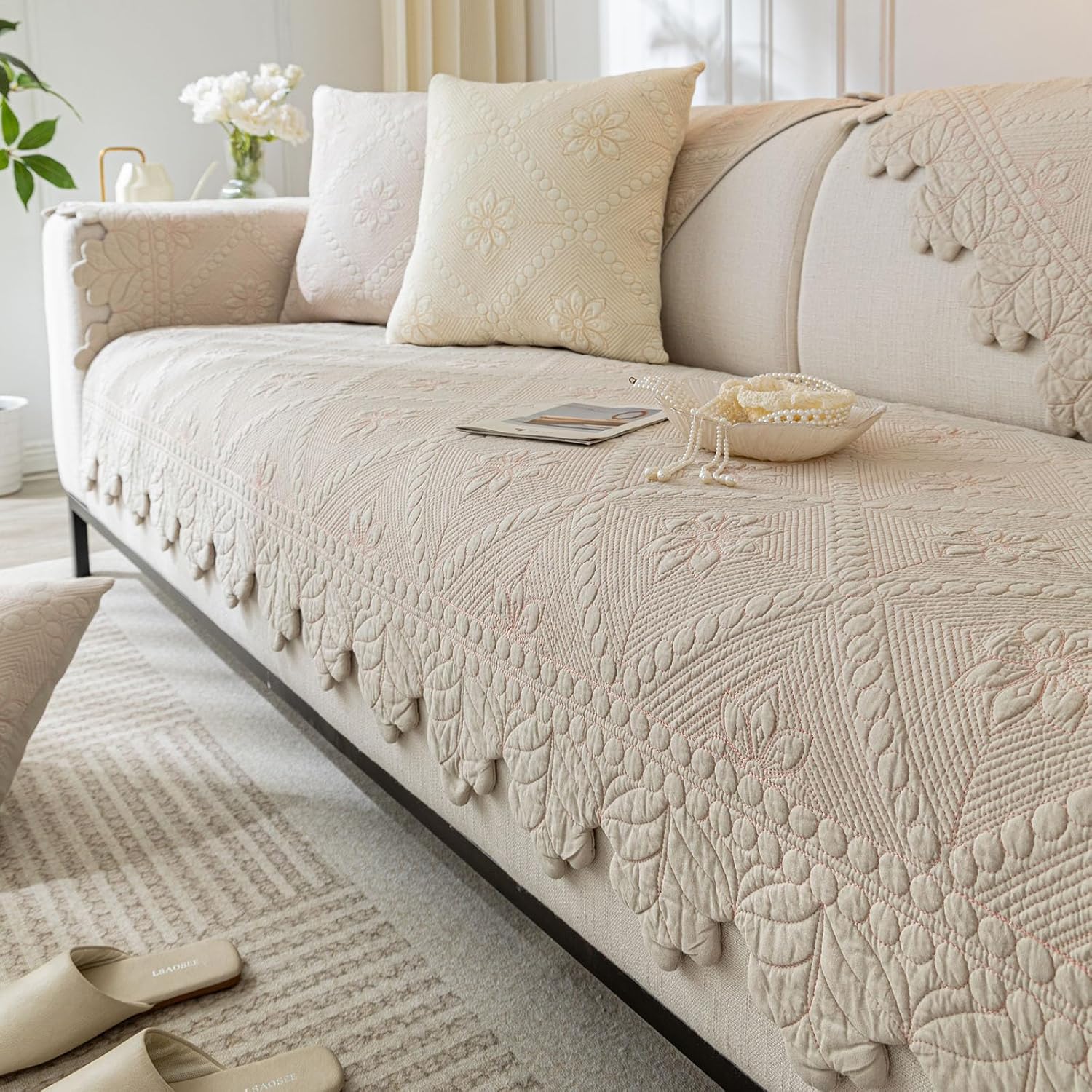 Quilted Cotton Sofa Cover